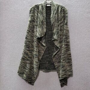Knox Rose Women Sweater Medium Green Cardigan Boho Wool Blend Boucle Sleeveless